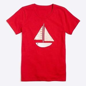 J.Crew classic tee (red sailboat) in large